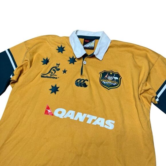 Y2K Vintage Wallabies Canterbury Australia Rugby Union Jersey-Size XL - Picture 2 of 4